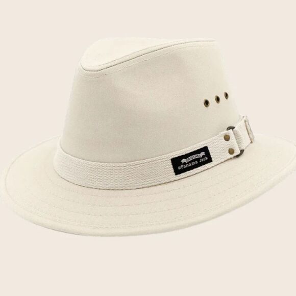 Panama Jack Cream Original Canvas‎ Safari Hat Size Small - Picture 1 of 6
